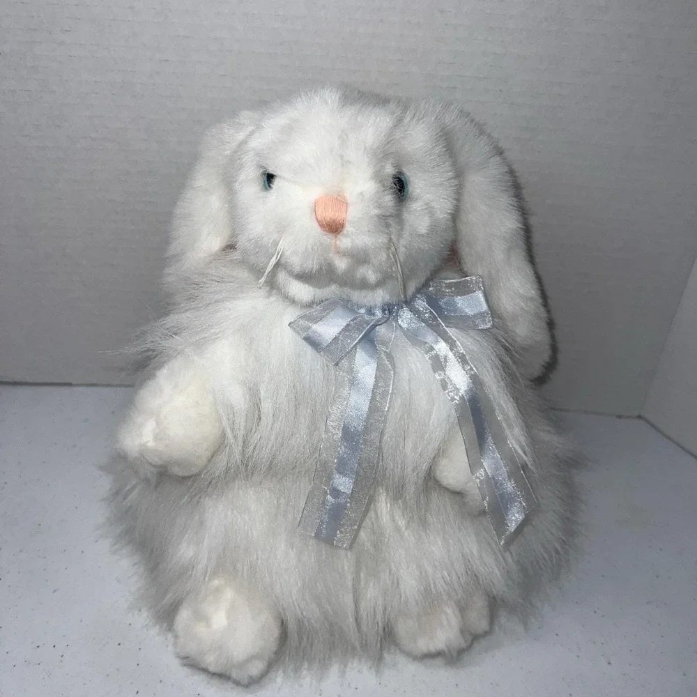 TY Classic Plush CASHMERE the Rabbit White Angora 12